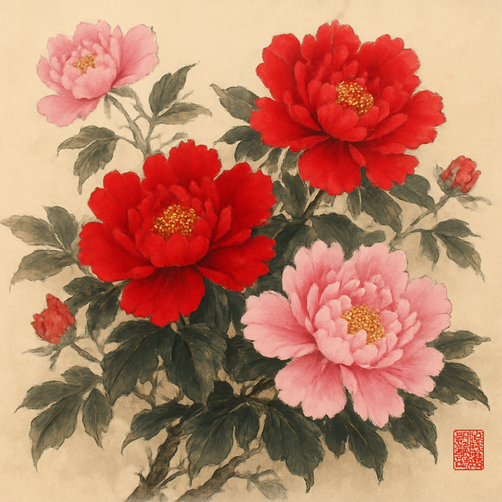 《国色天香》工笔牡丹